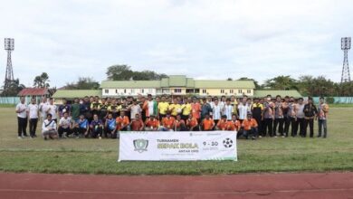 11 Tim Panaskan Persaingan Turnamen Sepak Bola Antar OPD Kalbar